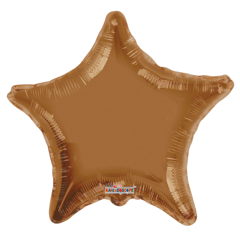 22" Conver Vintage Mocha Star Non Foil Balloon | Buy 5 Or More Save 20%