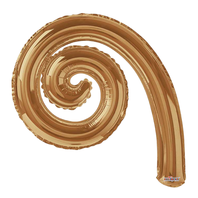 14" Conver Mocha Kurly Spiral Non Foil Airfill Balloon | Buy 5 Or More Save 20%