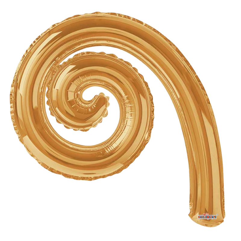 14" Conver Latte Kurly Spiral Non Foil Airfill Balloon | Buy 5 Or More Save 20%
