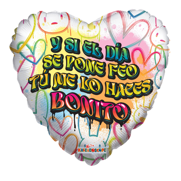 18" Conver Te Amo BB Urban Style Heart Foil Balloon (S4R3) | Buy 5 Or More Save 20%