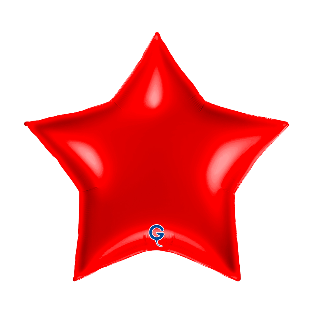 36" Grabo Red Star Foil Balloon | 1 Count