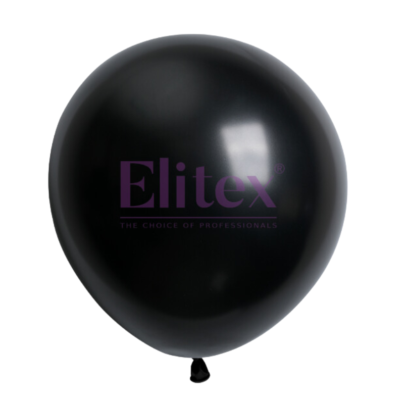 6" Elitex Black Pearl Round Latex Balloons | 50 Count