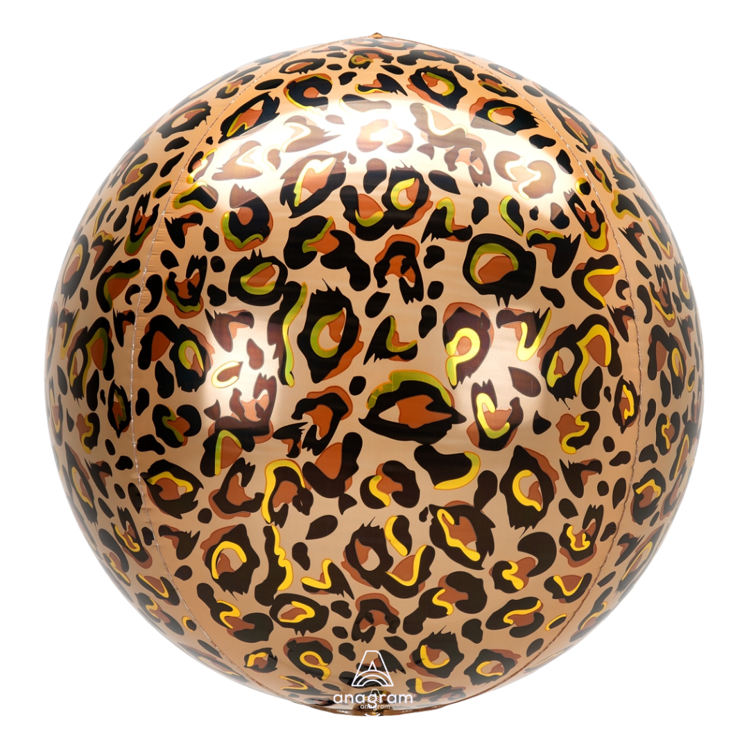 16" Anagram Leopard Animal Print Orbz® XL™ - Globe Shape | 1 Count