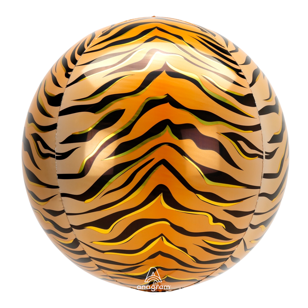 16" Anagram Tiger Animal Print Orbz® XL™ - Globe Shape | 1 Count
