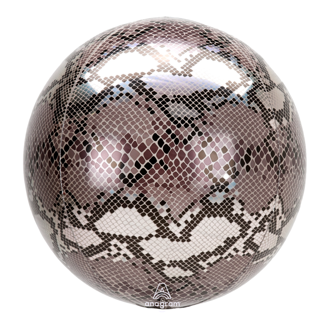 16" Anagram Snake Animal Print Orbz® XL™ - Globe Shape | 1 Count