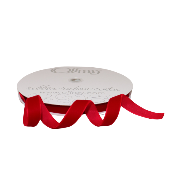 #3 Offray Red Classiq Velvets Ribbon - 5/8" Wide x 25 Yards Long | 1 Spool