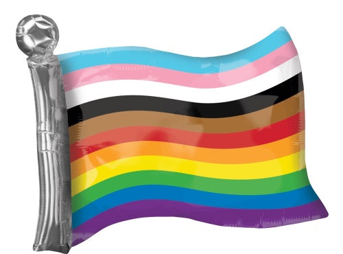 27" Anagram LGBTQ Rainbow Flag Foil Balloon | 1 Count