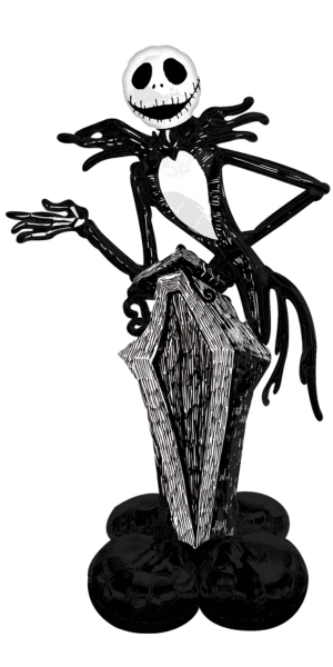 64" Anagram Jack Skellington Airloonz Foil Balloon (P16) | Stands Over 5 Feet Tall - No Helium Required!