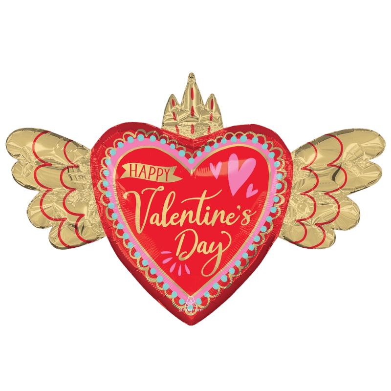 37" Anagram Artistic Affection HVD Wings Super Shape Foil Balloon (S2R5)