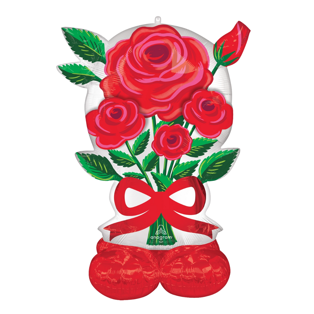 48" Anagram Rose Radiance Airloonz Foil Balloon | Stands Over 4 Feet Tall- No Helium Required!