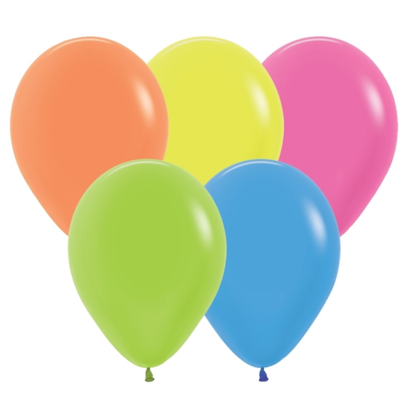 11" Sempertex Neon Assortment Latex Balloons | 100 Count