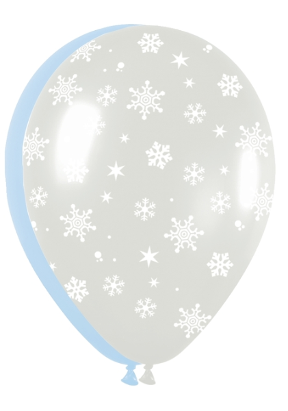 11" Snowflakes Sempertex Latex Balloons | 50 Count