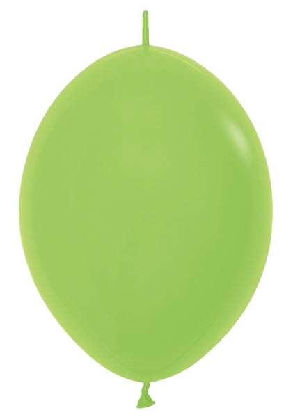 12" Sempertex Deluxe Key Lime Link-O-Loon Latex Balloons | 50 Count