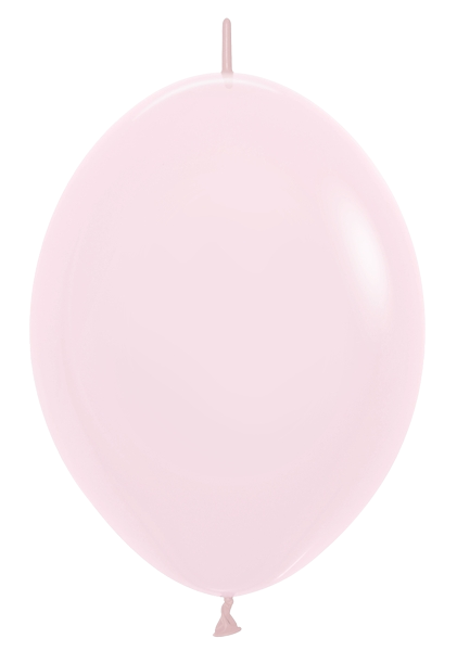 12" Sempertex Pastel Matte Pink Link-O-Loon Latex Balloons | 50 Count