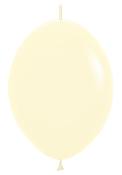 12" Sempertex Pastel Matte Yellow Link-O-Loon Latex Balloons | 50 Count