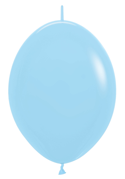 12" Sempertex Pastel Matte Blue Link-O-Loon Latex Balloons | 50 Count