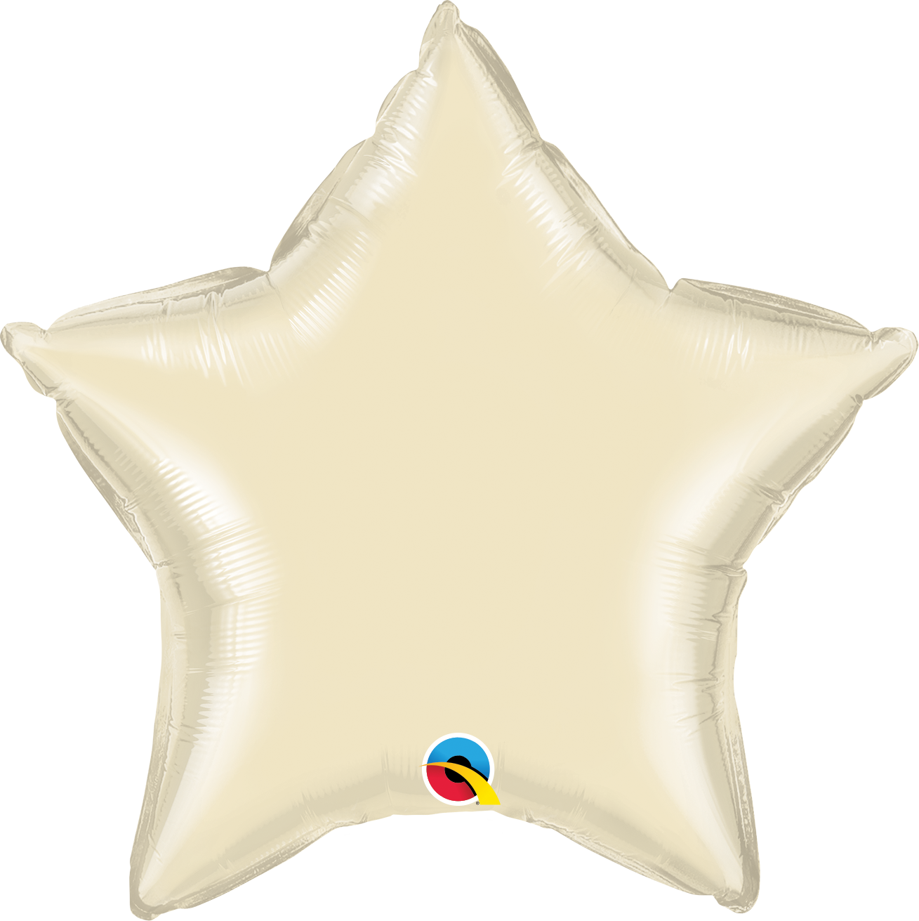 20" Qualatex Pearl Ivory Star Foil Balloon | Buy 5 Or More Save 20%