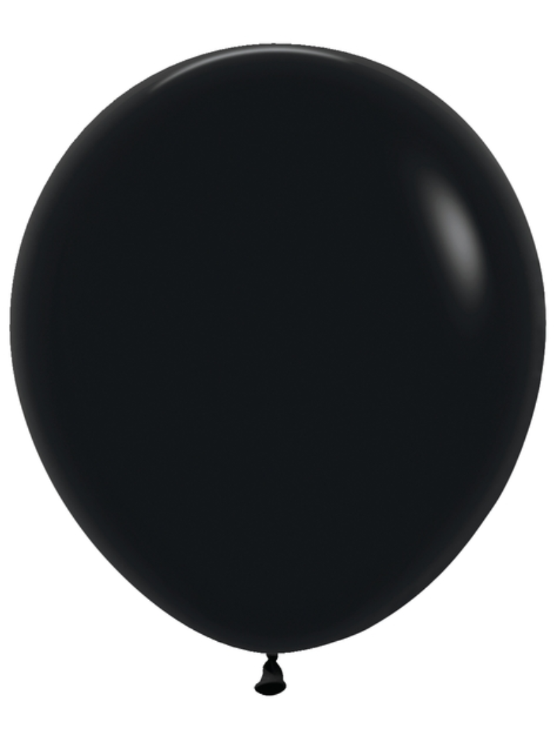 18" Sempertex Deluxe Black Latex Balloons | 25 Count