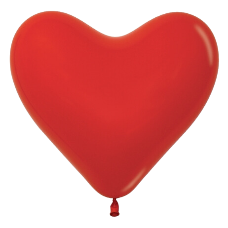 11" Sempertex Fashion Red Heart Latex Balloons | 50 Count