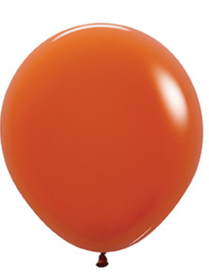 24" Sempertex Sunset Orange Yellow Latex Balloons | 10 Count