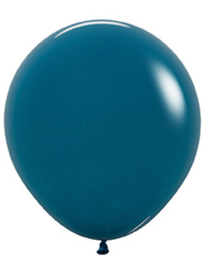 18" Sempertex Deluxe Deep Teal Latex Balloons | 25 Count