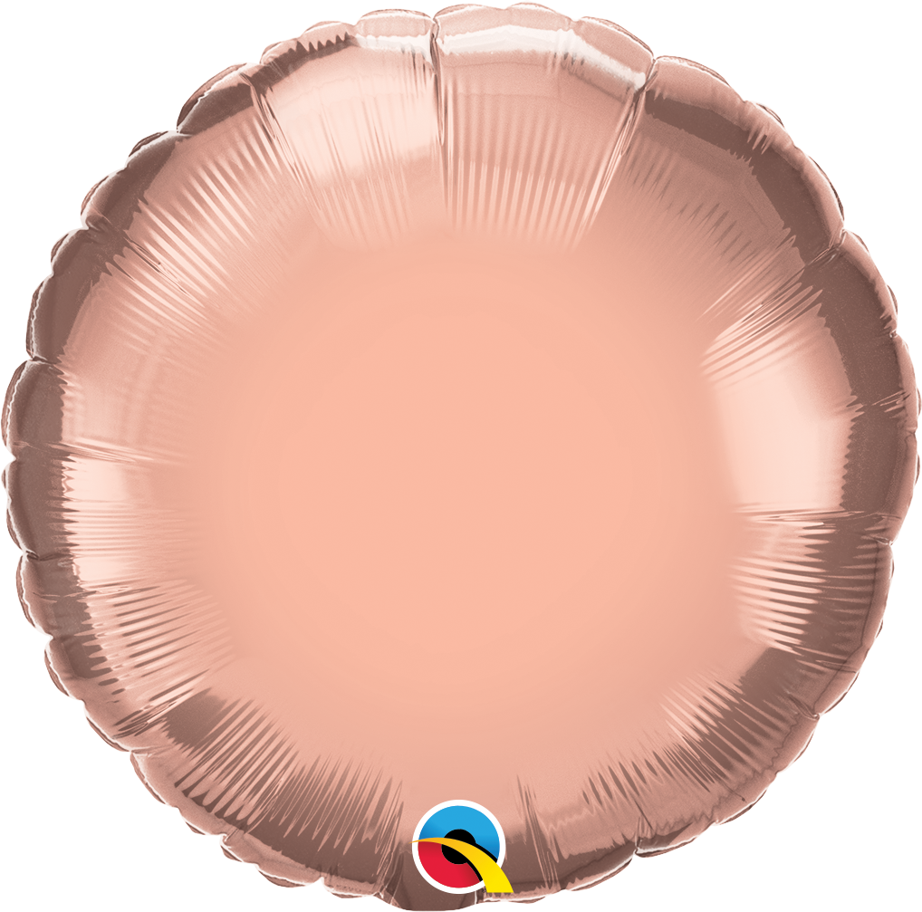 18" Qualatex Rose Gold Round Foil Balloon | Buy 5 Or More, Save 20%