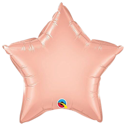 9" Qualatex Rose Gold Star Airfill Foil Balloon | Buy 5 Or More Save 20%