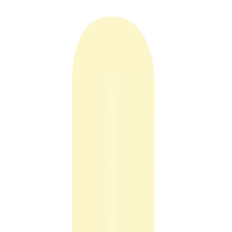 260s Sempertex Nozzles Up Pastel Matte Yellow Twisting - Entertainer Latex Balloons | 50 Count