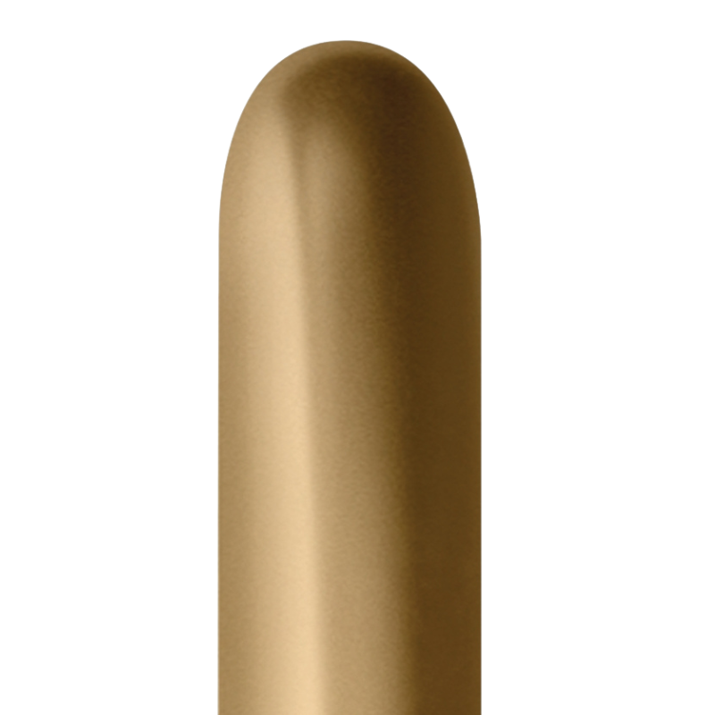 260s Sempertex Nozzles Reflex Gold Twisting - Entertainer Latex Balloons | 50 Count
