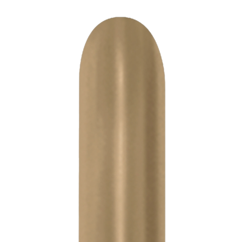 260 Sempertex Nozzle Up Silk Gold Dust Pearl Twisting - Entertainer Latex Balloons | 50 Count