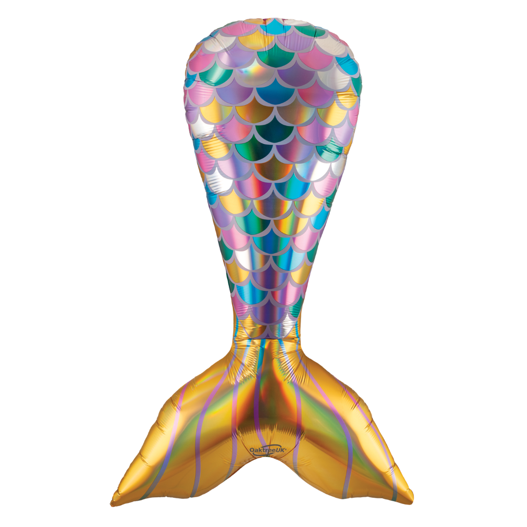 37" Oaktree UK Iridescent Mermaid Tail Foil Balloon | 1 Count