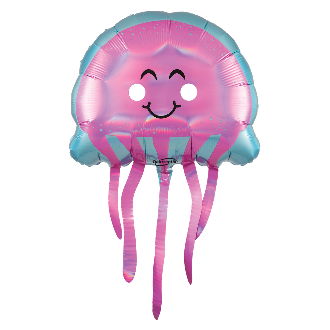 31" Oaktree UK Iridescent Jellyfish Foil Balloon