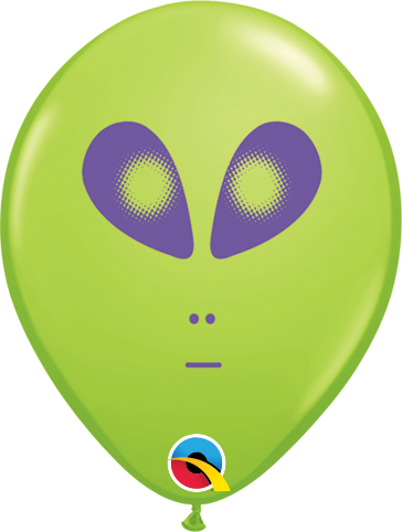 5" Qualatex Lime Green Alien Latex Balloons | 100 Balloons