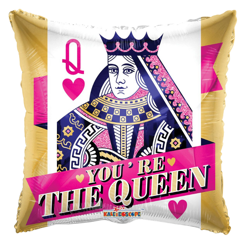 18" Conver Mom You're The Queen Square Foil Balloon (S2R3) | Buy 5 Or More Save 20%