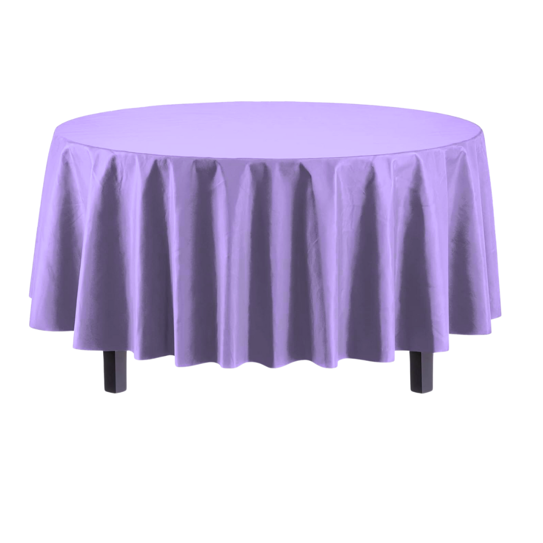 84" Lavender Heavy Duty Round Plastic Table Cover