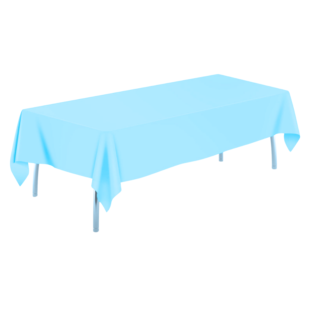 54" Blue Heavy Duty Rectangle Plastic Table Cover - 54" Wide x 108" Long