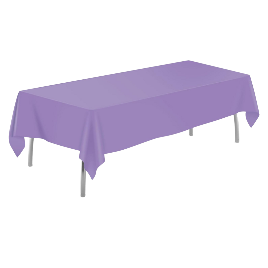 54" Lavender Heavy Duty Plastic Rectangle Table Cover - 54" Wide x 108" Long