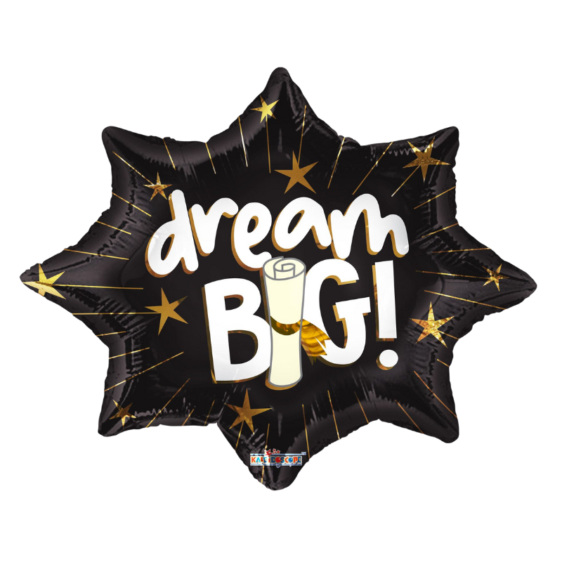 18" Dream Big Congrats Grad Foil Balloon (P28) | Buy 5 Or More Save 20%
