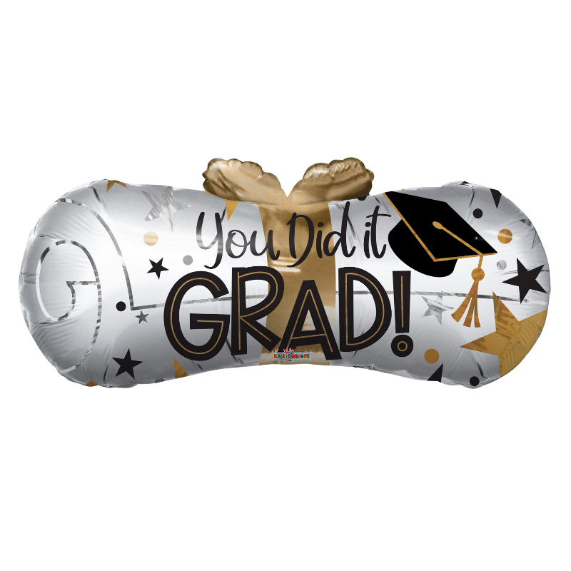 18" Conver You Did It Grad Diploma Matte Foil Balloon (S1R4) | Buy 5 Or More Save 20%