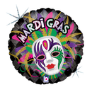 Globo de lámina holográfica Mardi Gras (WSL) de 18" | Compre 5 o más y ahorre un 20 %