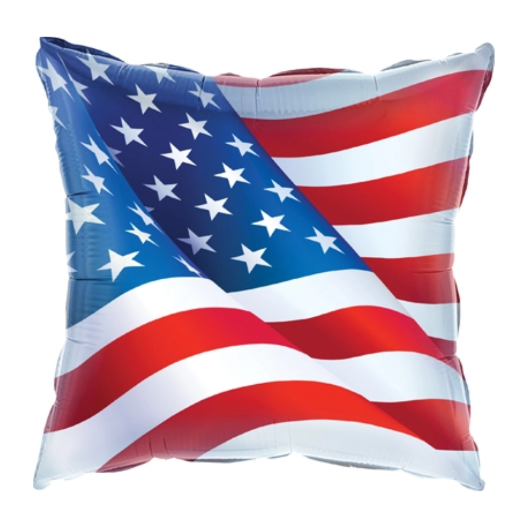 18" NovaLoons USA Patriotic Stars & Stripes Foil Balloon | Buy 5 Or More, Save 20%