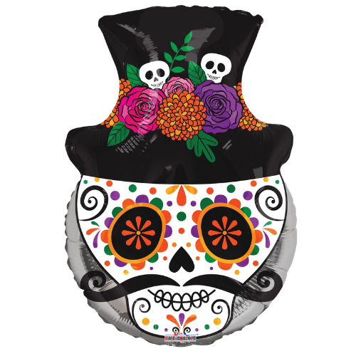 20" Conver Catrin Sugar Skull Foil Balloon (P18)