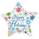 9" Holidays Snowflakes Airfill Non Foil Balloon (P23) | Buy 5 Or More Save 20%