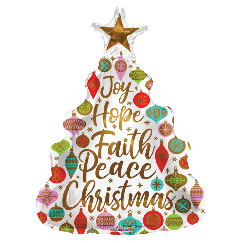 14" Christmas Tree Airfill Foil Balloon (P23) | Buy 5 Or More Save 20%