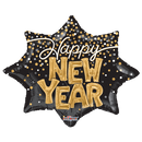 28" New Year Burst Matte Foil Balloon (P30) | 5 Count