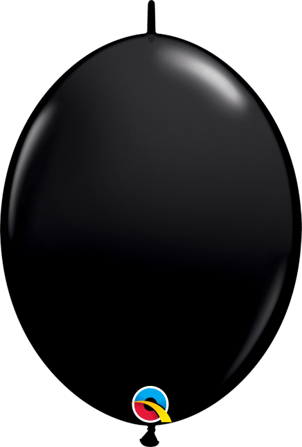 6" Qualatex QuickLink® Onyx Black Latex Balloons | 50 Count