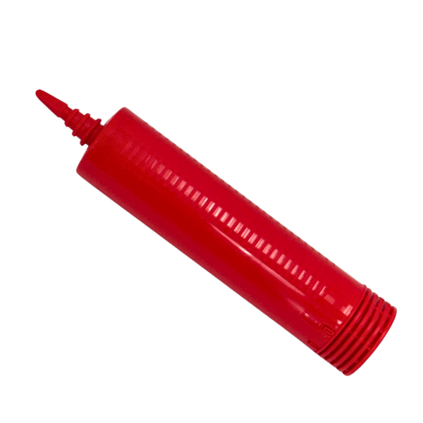 Silver Rainbow Red Single Action Balloon Hand Pump