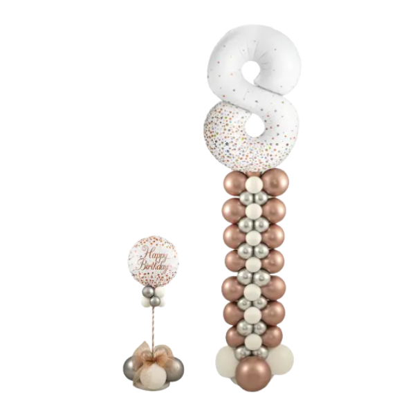 Silver Rainbow Telescopic Balloon Base Pro - Adjustable Column/ Centerpiece Kit | 1 Count