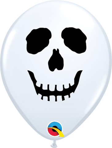 5" Skull Face Latex Balloons