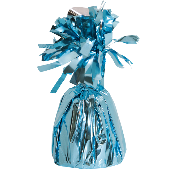 6 Oz Metallic Light Blue Foil Balloon Weight | 1 Count